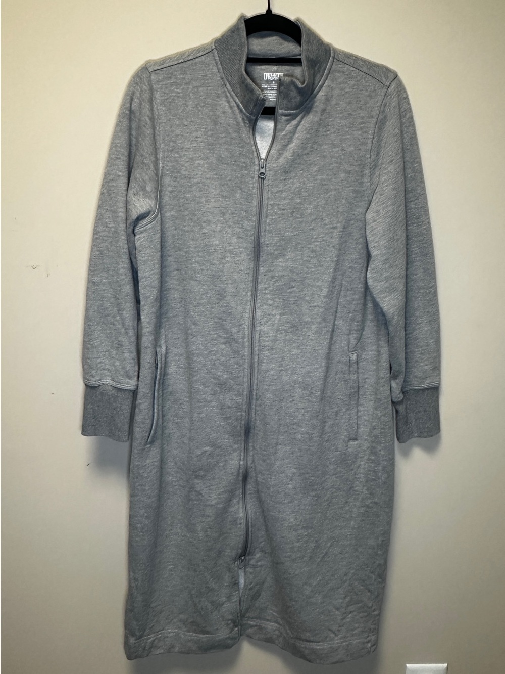 NWOT Duluth Trading Co. Souped-Up Fleece Zip-Up Robe Women’s Small Gray
